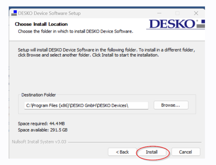 Install Desko